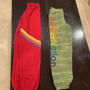 Aviator nation girls size 10 sweatpants bundle